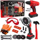 Lean Toys, zestaw majsterkowicza, wkrętarka, szlifierka, 28 elementów