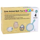 Lean Toys, zwierzęta, zabawki do kąpieli, pastelowe, 4 szt.