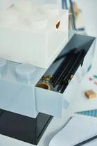 LEGO, Brick 8, pojemnik klocek z szufladą, jasny szary