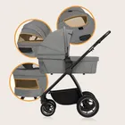 Lionelo, Meril, wózek wielofunkcyjny, 2w1, Grey Stone