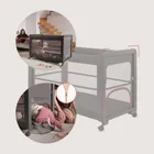 Lionelo, Patty, łóżeczko turystyczne z dostawką, Grey Graphite