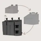 Lionelo, Sidepocket, organizer do łóżeczka, duży, grey