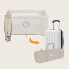 Lionelo, Sven Plus, łóżeczko turystyczne z akcesoriami, Beige Latte