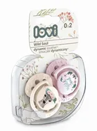 Lovi, Wild Soul Girl, smoczek dynamiczny, silikonowy, 0-2m, 2 szt.