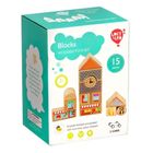 Lucy & Leo, Miasto, kolorowe klocki drewniane, 15 elementów