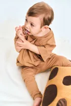 LUU Kids, smoczek pozycjonujący, Milk Hazelnut, 0-3m