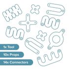 Makedo, Deco-Props, zestaw kreatywnych kształtów dekoracyjnych, Sparkies, 25 elementów