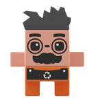 Marioinex, Mini Waffle, City, Śmieciarka, klocki konstrukcyjne, 148 elementów