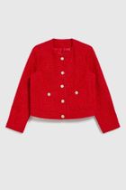 Marynarka damska, czerwona, Moodo