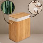 Massido, bambusowy kosz na pranie z pokrywą, 100l