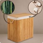 Massido, bambusowy kosz na pranie z pokrywą, 150l