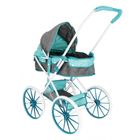 Mega Creative, metalowy wózek dla lalek głęboki, szary