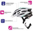 Meteor, MV29 drizzle, kask ochronny, biały/różowy, rozmiar 61-63 cm