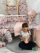MimiNu, Kwiaty Begonii, 2-częściowy komplet pościeli, 90-120 cm