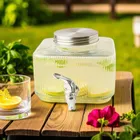 Mplco, słój z kranikiem, szklany, 3l