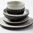 NAVA, talerz ceramiczny, obiadowy głęboki, Soho Classic, szary, 20 cm, 1 l