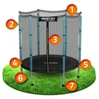 Neo-Sport, trampolina ogrodowa dla dzieci, 4,5ft/140 cm