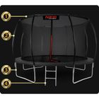 Neo-Sport, trampolina ogrodowa profilowana z siatką wewnętrzną, 14ft/435 cm