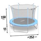 Neo-Sport, trampolina ogrodowa z siatką wewnętrzną, 252 cm