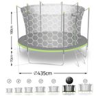 Neo-Sport, trampolina ogrodowa z siatką wewnętrzną i drabinką, 14ft/435 cm