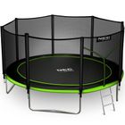 Neo-Sport, trampolina ogrodowa z siatką zewnętrzną i drabinką, 13ft/404 cm