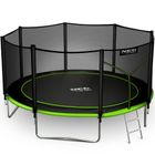 Neo-Sport, trampolina ogrodowa z siatką zewnętrzną i drabinką, 14ft/435 cm