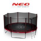 Neo-Sport, trampolina ogrodowa z siatką zewnętrzną i drabinką, 14ft/435 cm
