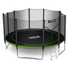 Neo-Sport, trampolina ogrodowa z siatką zewnętrzną i drabinką, 15ft/465 cm