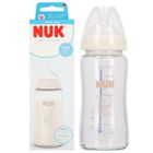Nuk, First Choice, butelka szklana z silikonowym smoczkiem, rozmiar M, konik morski, 240 ml