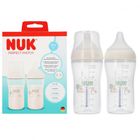Nuk, Perfect Match, butelka do karmienia, owca i hipopotam, 3m+, 260 ml, 2 szt.