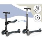 Nukido, Flippo, hulajnoga 3-kołowa, balansowa, z siedziskiem, czarna