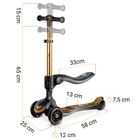 Nukido, Flippo, hulajnoga 3-kołowa, balansowa, z siedziskiem, złota