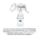 Nuvita, Materno Twist, laktator ręczny dwufazowy z obrotową rączka 270°, szary + butelka, 150 ml