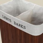 Nuxio, Svana, bambusowy kosz na pranie, 2-komorowy, 100l