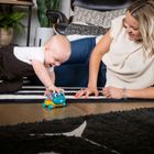 Oball, Curious Car Neptune, samochód z grzechotką, zabawka niemowlęca, Żółw