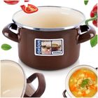 Orion, Brown, garnek emaliowany, 14 cm, 950 ml