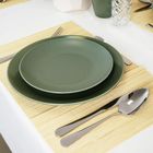 Orion, ceramiczny talerz deserowy, płytki, zielony Alfa, 21.5 cm