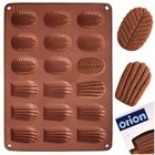 Orion, forma do ciastek i pralin, silikonowa, brązowa, 34-25-1 cm