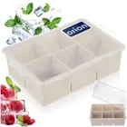 Orion, forma do kostek lodu z pokrywką, silikonowa, beżowa XXL, 18.5-12-5 cm