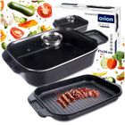 Orion, Grande, brytfanna granitowa z pokrywką, 7l, 41-26-15 cm