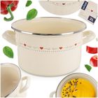 Orion, Tonca, garnek emaliowany, kremowy, 20 cm, 3 l