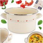 Orion, Tonca, garnek emaliowany, kremowy, 22 cm, 4 l