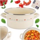 Orion, Tonca, garnek emaliowany, kremowy, 24 cm, 4 l