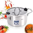 Orion, Venice, garnek stalowy z pokrywką, 24 cm, 6,2l