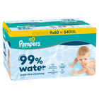 Pampers, 99% Water, chusteczki nawilżane dla dzieci, 9-60 szt.
