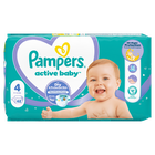 Pampers, Active Baby, pieluszki, rozmiar 4, 9-14 kg, 62 szt.