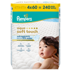 Pampers, Aqua Soft Touch, chusteczki nawilżane dla dzieci, 4-60 szt.