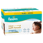 Pampers, Aqua Soft Touch, chusteczki nawilżane dla dzieci, 9-48 szt.