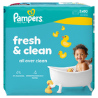 Pampers, Fresh Clean, chusteczki nawilżane dla dzieci, 3-80 szt.