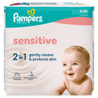 Pampers, Sensitive, chusteczki nawilżane dla dzieci, 3-80 szt.